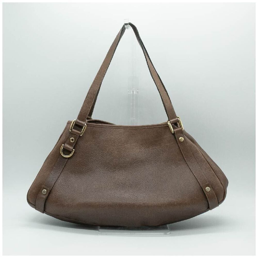 Gucci Abby Shoulder Bag Brown Gold Leather